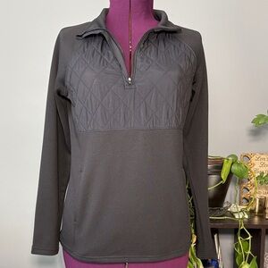 Black Quilted Pullover